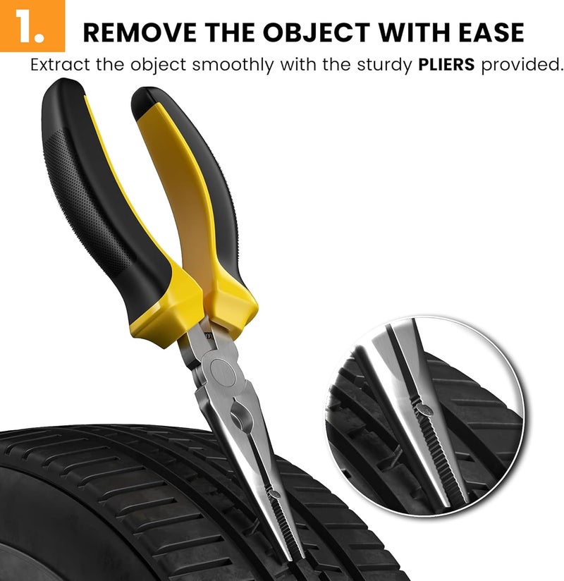 GrandPitstop Boulder Tools - Compact Tire Repair kit with Molle Storage Pouch. Heavy Duty Universal Tire Plug Kit, Easily Stores Inside Your UTV, ATV, Truck, Motorcycle - Image 5